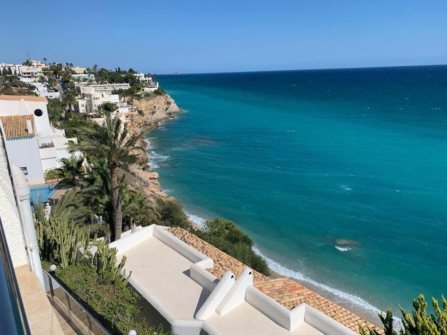 Preciosa Casa En Vilajoyosa Con Vistas Al Mar En Las Casas Colgantes Del Casco Antiguo Villajoyosa Exteriér fotografie